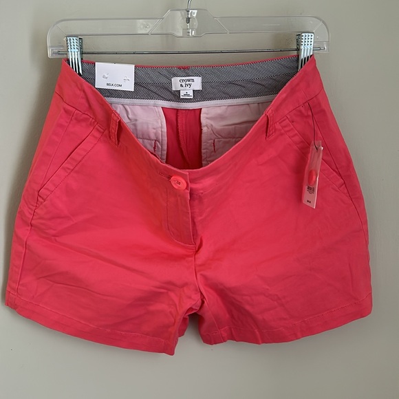 crown & ivy Pants - crown & ivy Women's Coral Shorts
